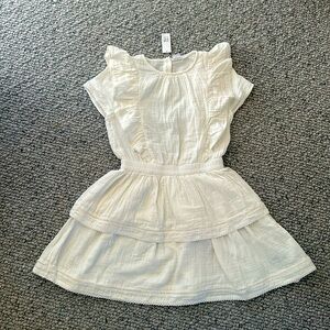Gap Kids white spring dress with flutter sleeves never worn